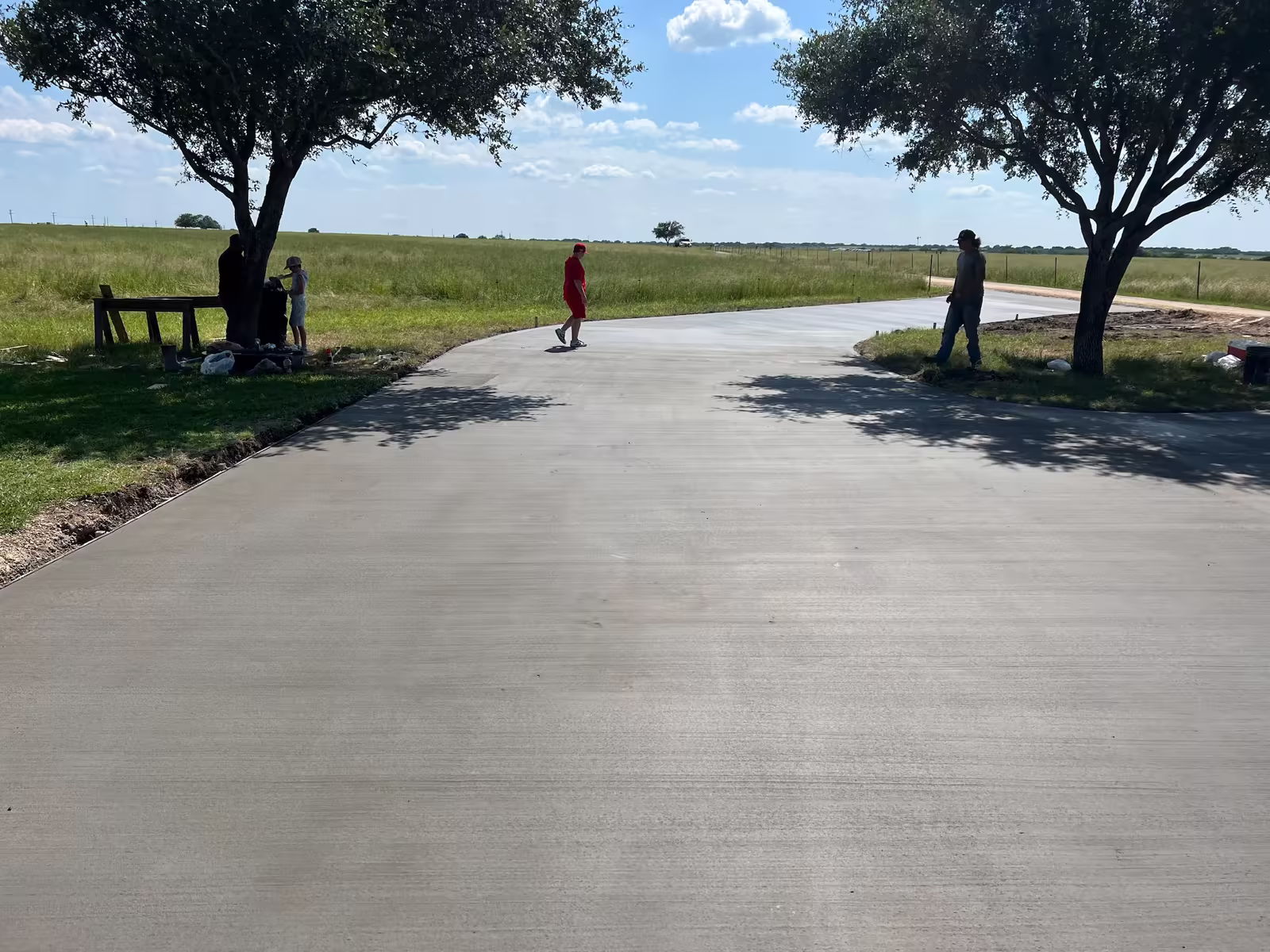 Finished concrete work after Copano Concrete completed the project