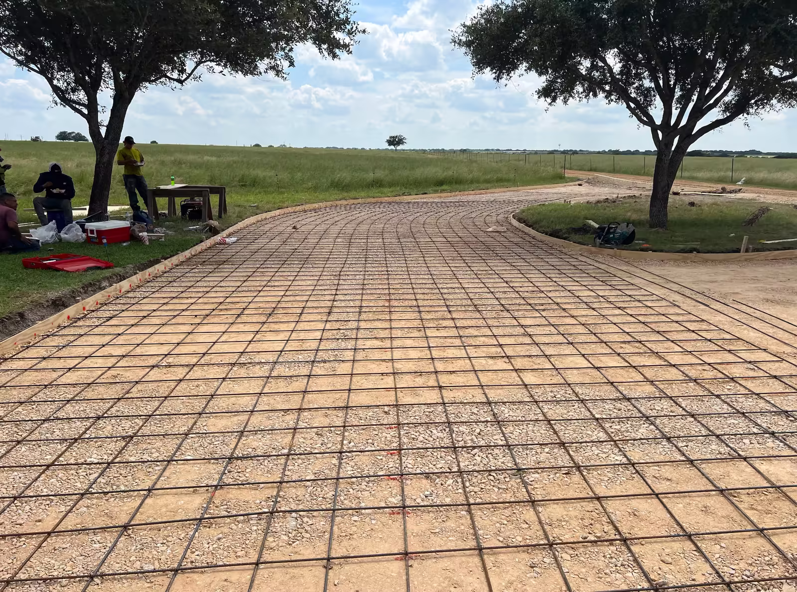 Concrete project before Copano Concrete completed the work