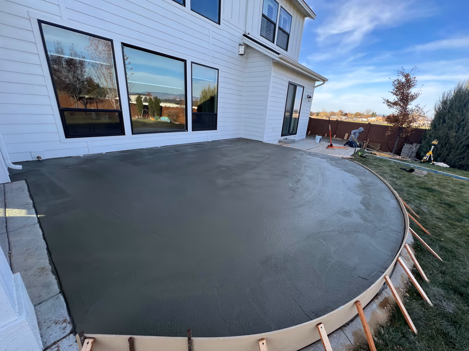 Concrete surface before Copano Concrete's repair work