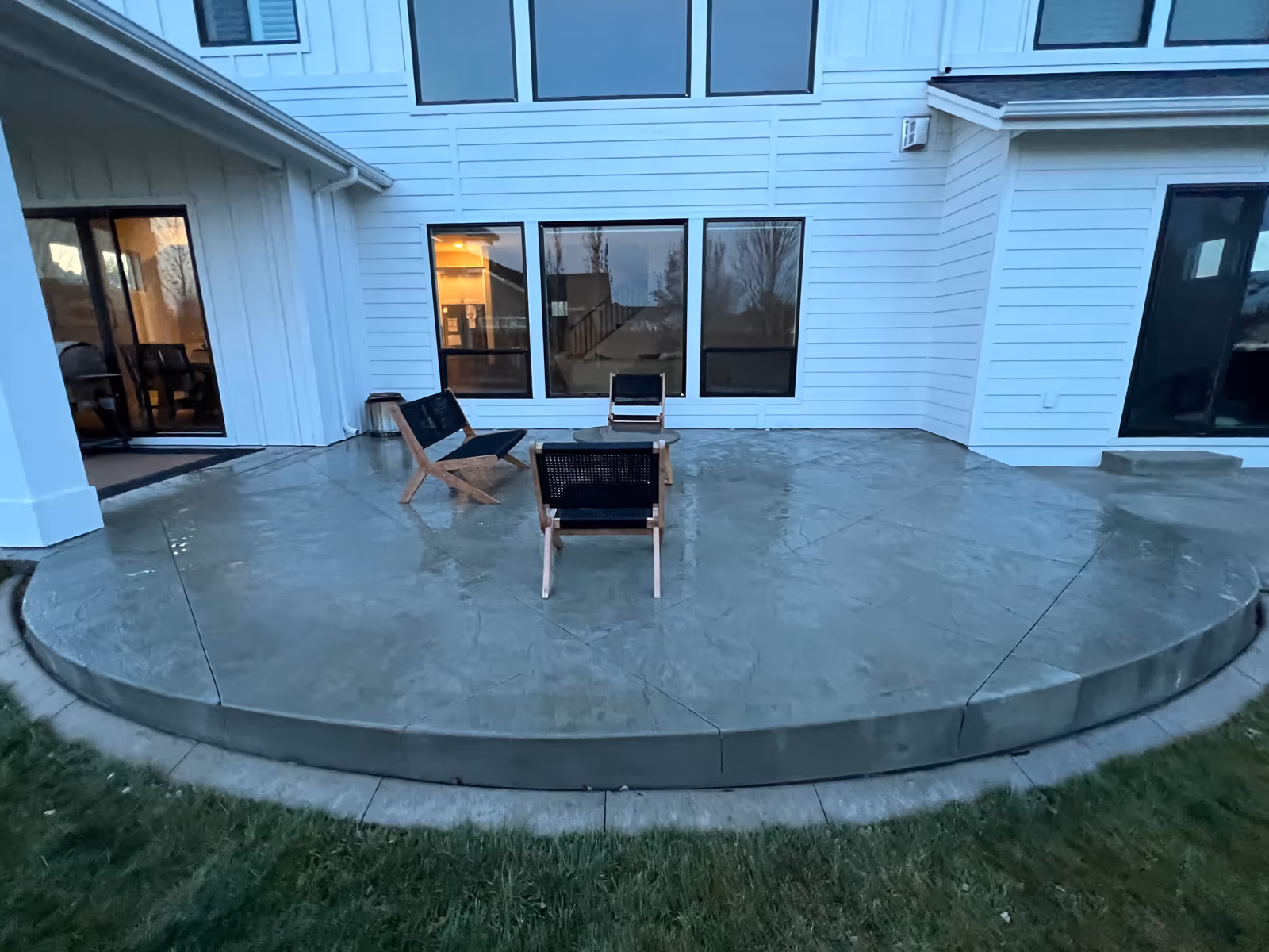 Newly poured concrete after Copano Concrete's repair work